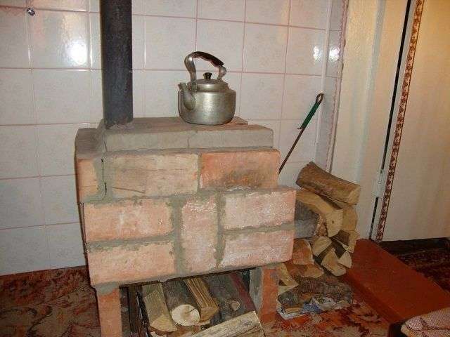 Буржуйка з цегли своїми руками