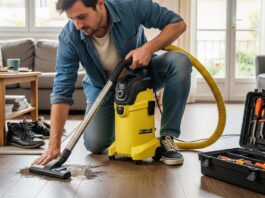 Pourquoi les aspirateurs eau/poussière Kärcher sont parfaits pour nettoyer les garages et les terrasses